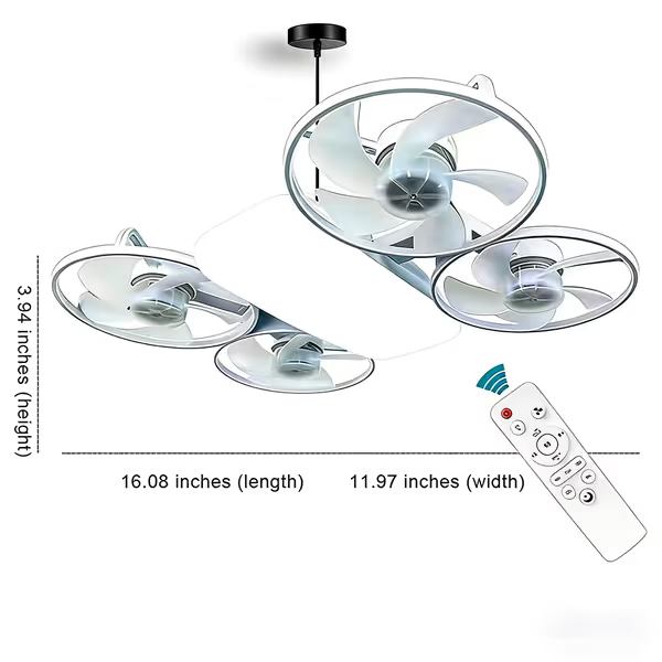 ✨ Drone-Style LED Ceiling Fan Light – Modern Lighting & Airflow in One