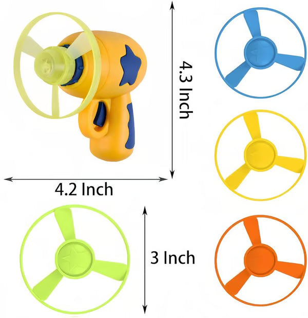 🐈6 Pcs Cat Fetch Toy Set Launcher Gun