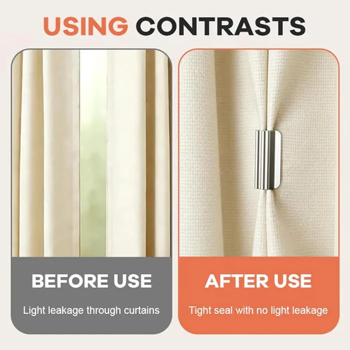 Magnetic Curtain Blackout Clip, Magnetic Curtain Closure Fastener