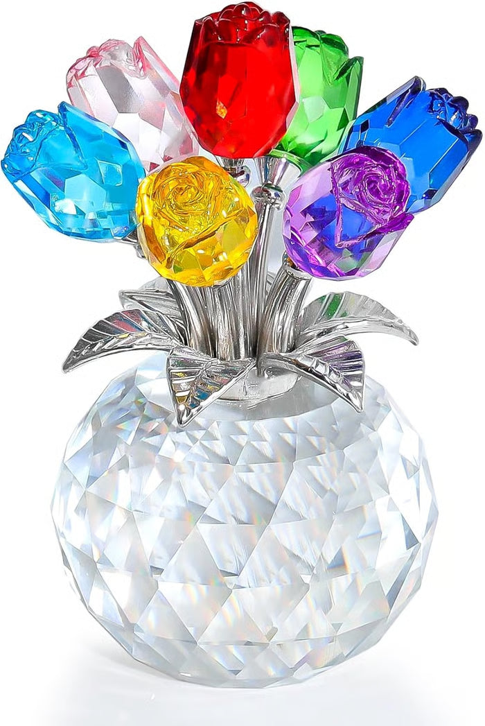 🌹Eternal Colorful Rose Ornament – A timeless symbol of love and elegance✨