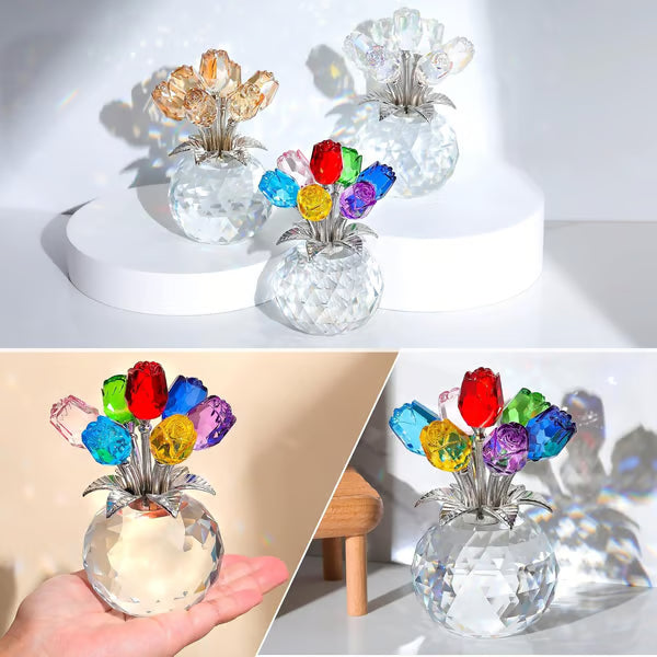 🌹Eternal Colorful Rose Ornament – A timeless symbol of love and elegance✨