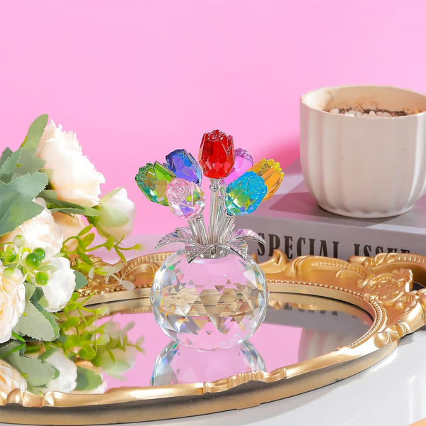 🌹Eternal Colorful Rose Ornament – A timeless symbol of love and elegance✨