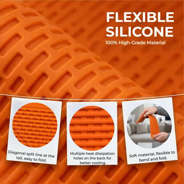Flexible silicon Phone holder stand, Bendable Rollable Foldable Design