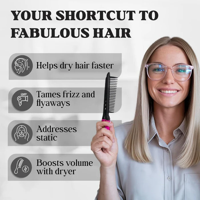 Heat-Resistant V Comb for Hair Straightening & Styling