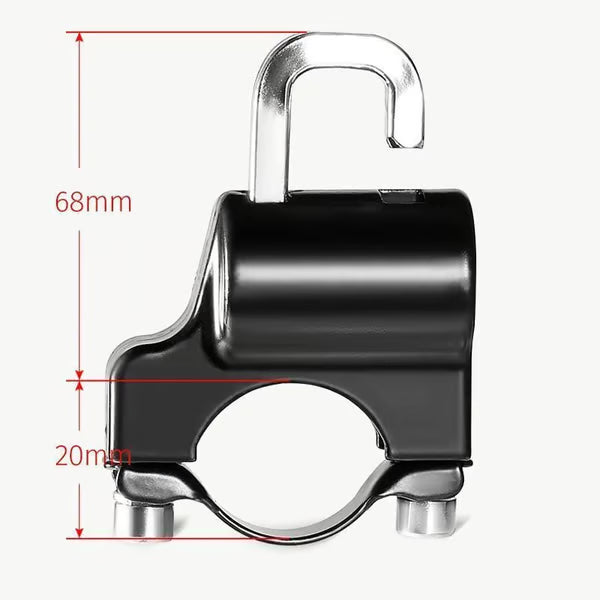 Multifunctional motorcycle helmet lock