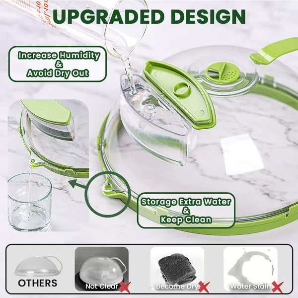 🍽️ Microwave Food Cover with Built-In Steamer 🔥