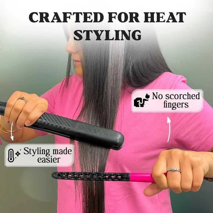 Heat-Resistant V Comb for Hair Straightening & Styling